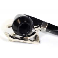 Peterson Sherlock Holmes Hansom Ebony Silver Mounted P Lip Pipe (PE213)